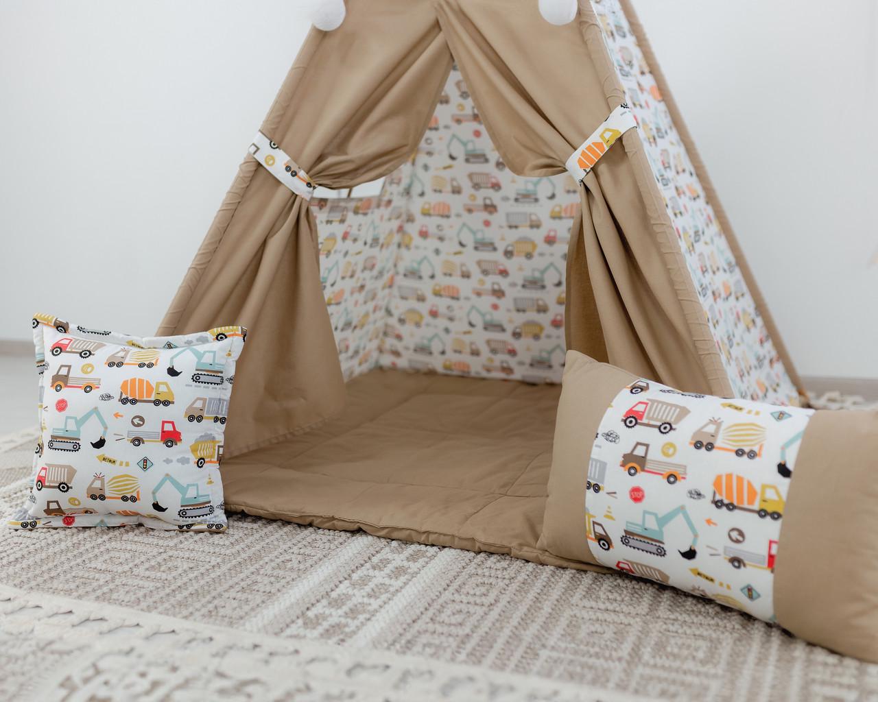 Вігвам для дитини Машинки з матрацом і подушками з кошиком для білизни - фото 8 Вігвам для дитини Машинки з матрацом і подушками з кошиком для білизни - фото 8