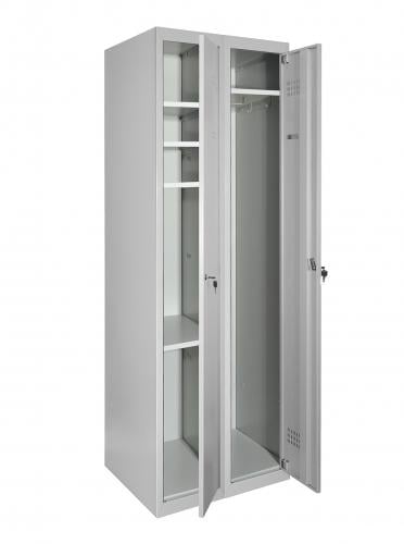 Шкаф хозяйственный металлический ШГМ 5/40/2 RAL7035 180х80х50 см (11400205)