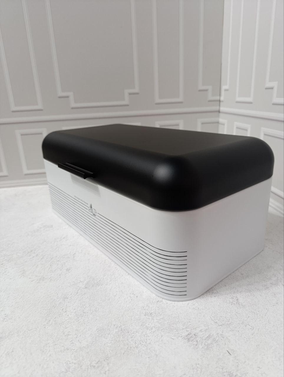 Хлібниця Maestro металева 42×24,8×16,5 см Білий з чорним (MR-1772) - фото 2 Хлібниця Maestro металева 42×24,8×16,5 см Білий з чорним (MR-1772) - фото 2