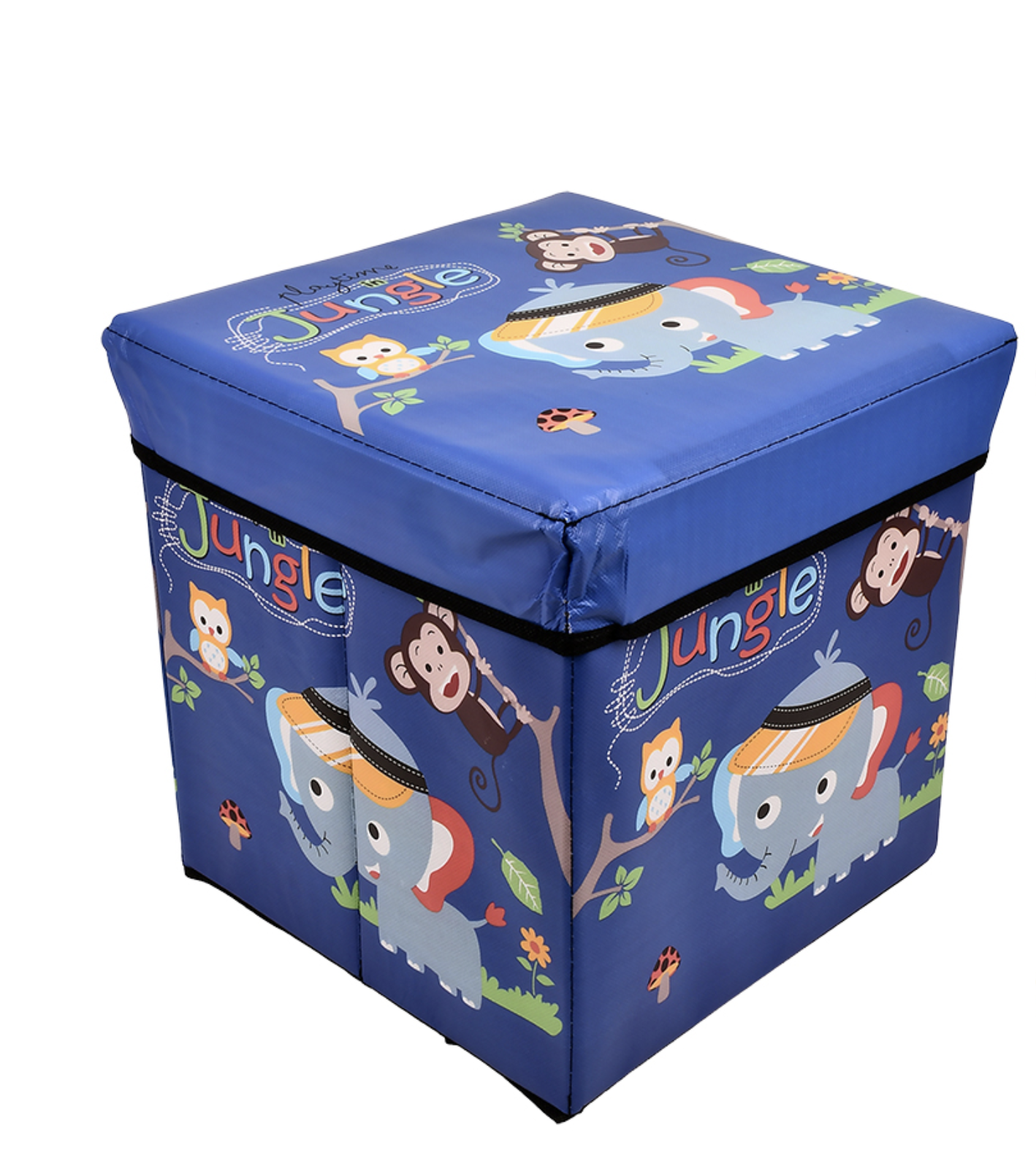 Коробка-пуф складной для хранения игрушек/вещей 30х30х30 см (R33429) Коробка-пуф складной для хранения игрушек/вещей 30х30х30 см (R33429)