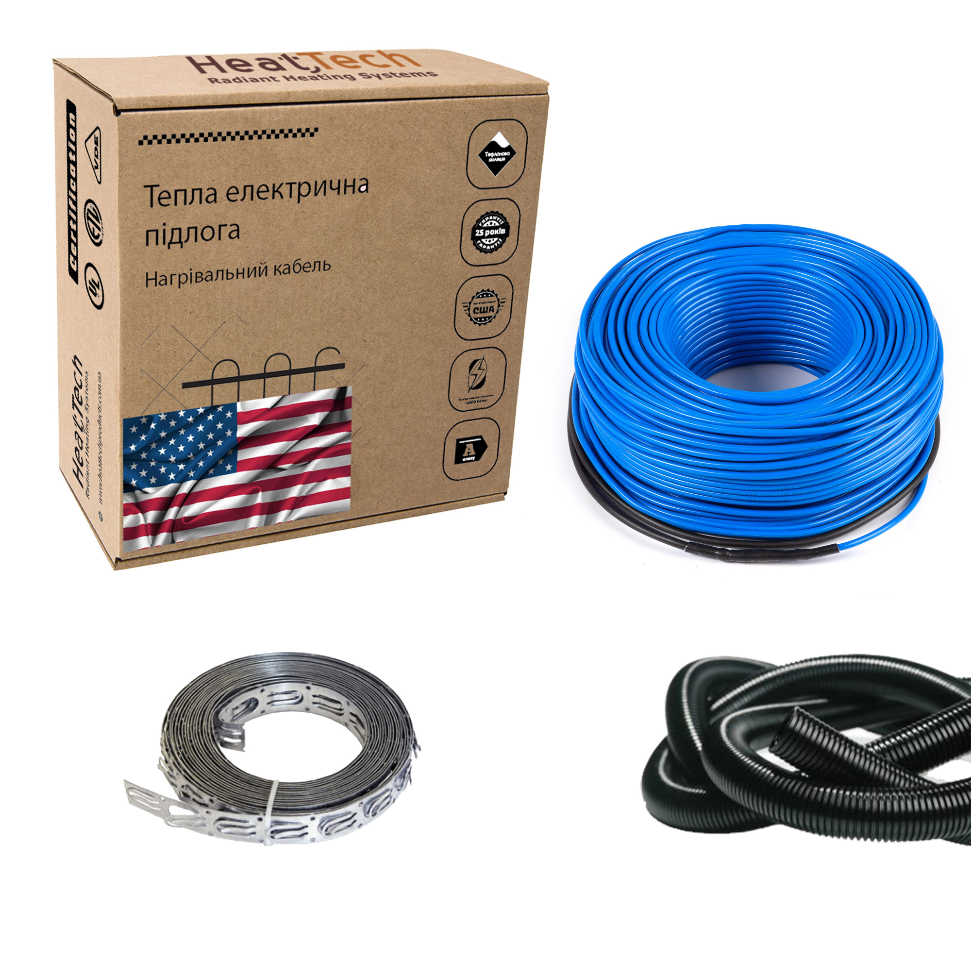 Нагревательный кабель HeatTech 50м. (5-7,7м.кв.) HTCBL-240-50