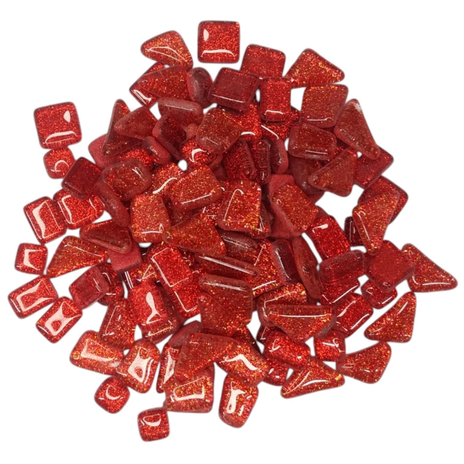 Набор кусочков мозаики 4 мм 200 г 150-170 шт. Бордовый (7192)