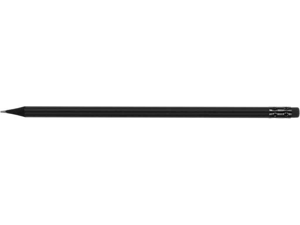 Карандаш ч/гр Optima All BLACK HB заостренный с резинкой O15540 (1052285)