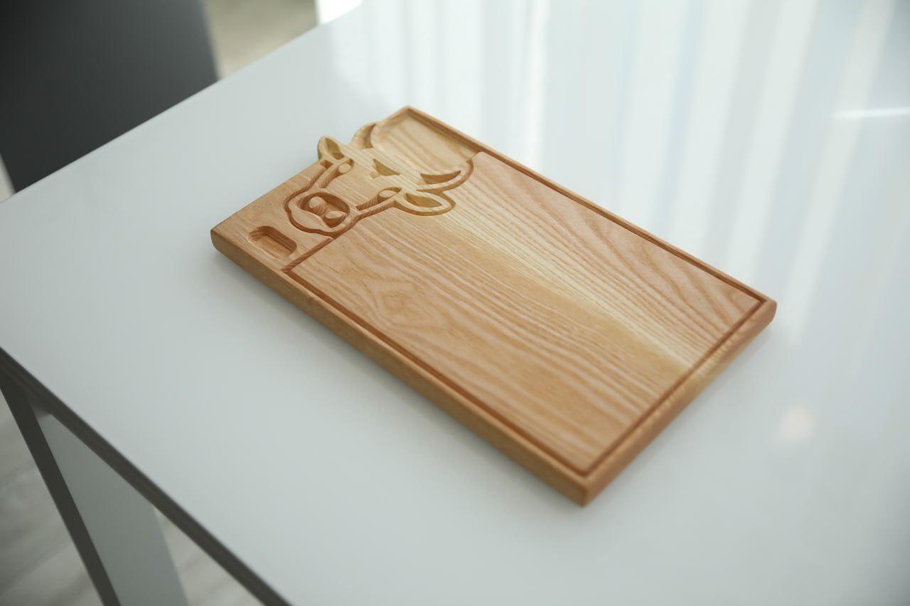 Доска кухонная Бык прямоугольная ясень 35х20х2 см (WDK-44.2)