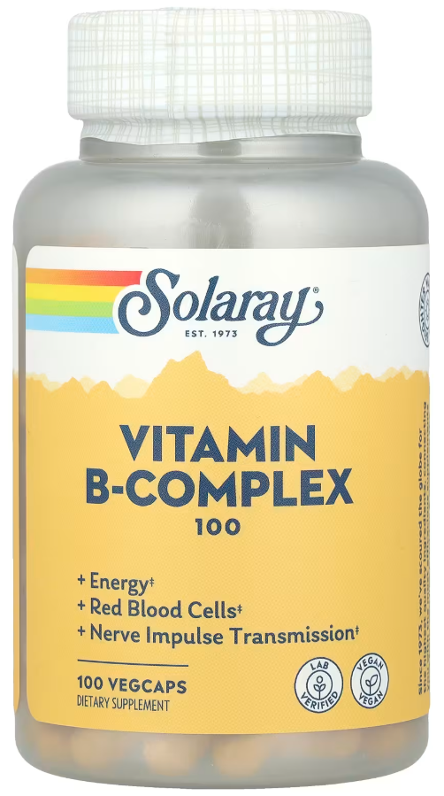 Комплекс витаминов группы B с алоэ вера Solaray Vitamin B-Complex 100 100 капсул