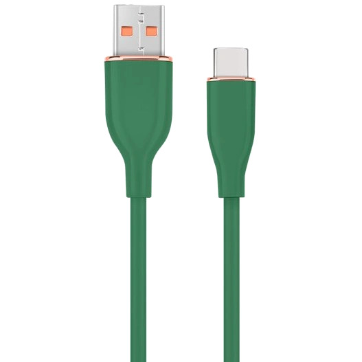 Кабель силиконовый для зарядки и передачи данных Cablexpert CC-USB2S-AMCM-1.5M-G 1.5 м, Зеленый