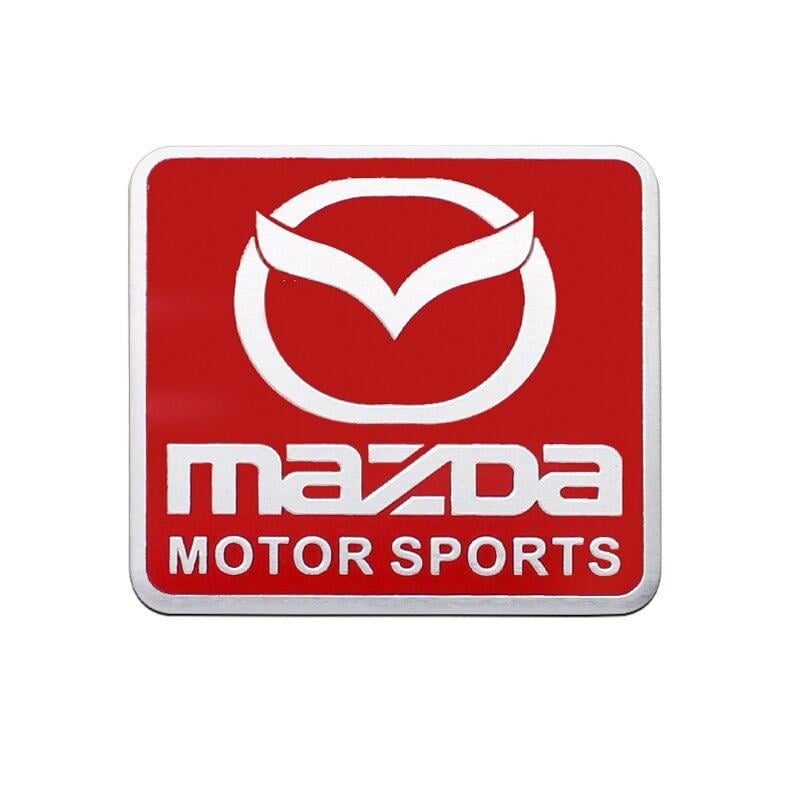 Эмблема алюминиевая Mazda MotorSports 6х5,5 см Красный (1672749810)
