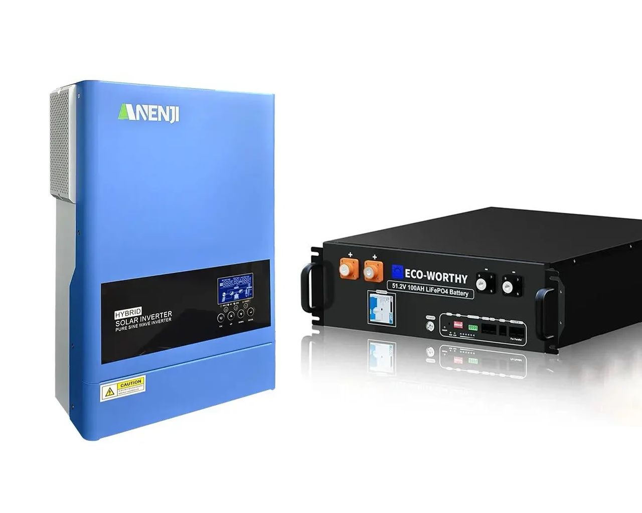 Комплект резервного живлення 5кВт інвертор Anenji ANJ-6200W 6,2кВт Wi-Fi та акумулятор LiFePO4 Eco-Worthy 51,2V 100Ah Комплект резервного живлення 5кВт інвертор Anenji ANJ-6200W 6,2кВт Wi-Fi та акумулятор LiFePO4 Eco-Worthy 51,2V 100Ah