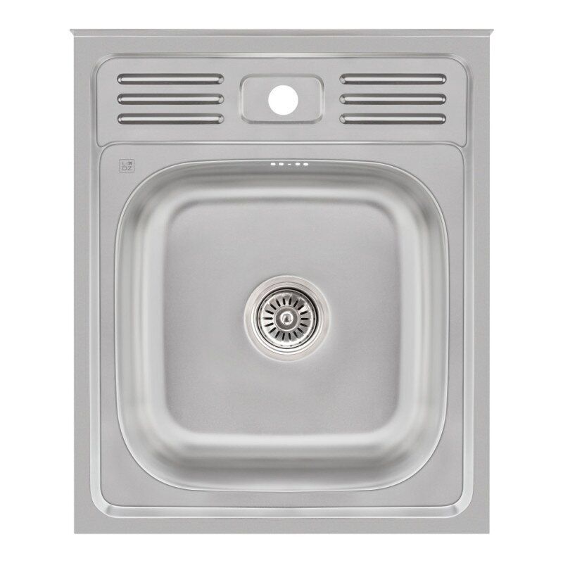 Мойка для кухни Lidz LIDZ506006SAT с сифоном 500x600 мм (73220)