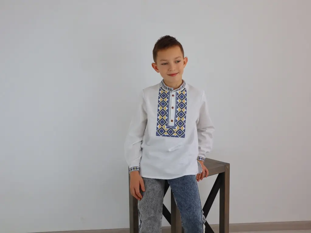 Рубашка детская с вышивкой XRmaster Эней 116 см (0001643) - фото 9