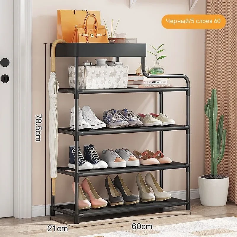 Полиця для взуття Shoe rack 08-02 метал 60х18,5х78,5 см Black - фото 2