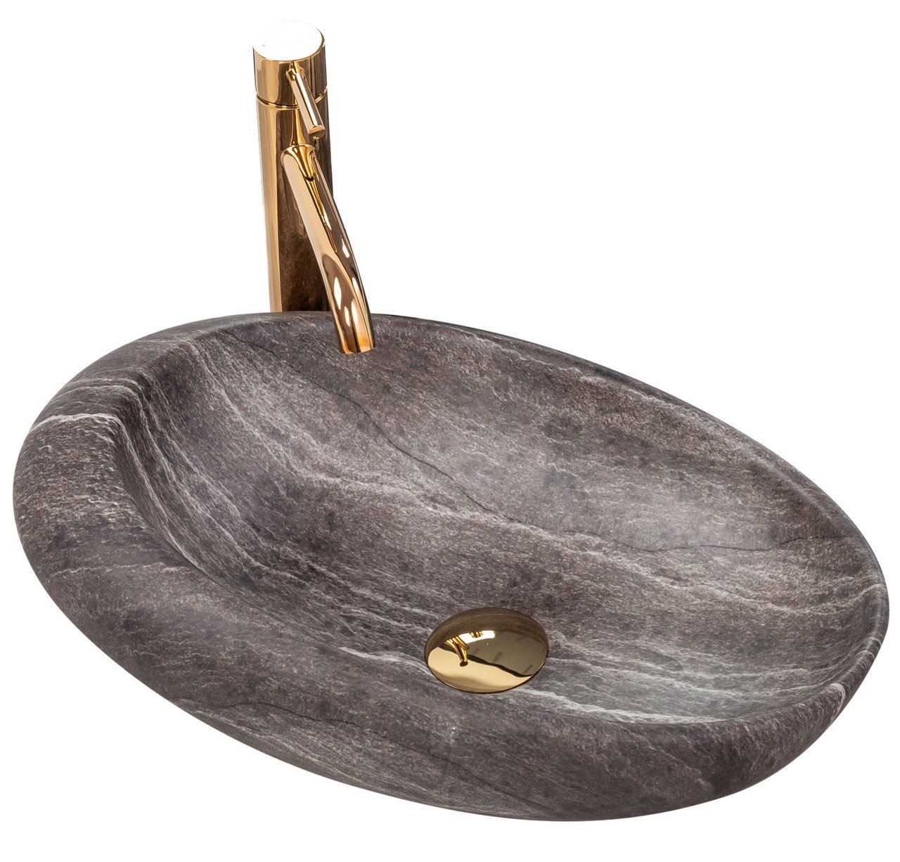Раковина Rea Roxy під камінь Stone D. Grey 48 см Раковина Rea Roxy під камінь Stone D. Grey 48 см