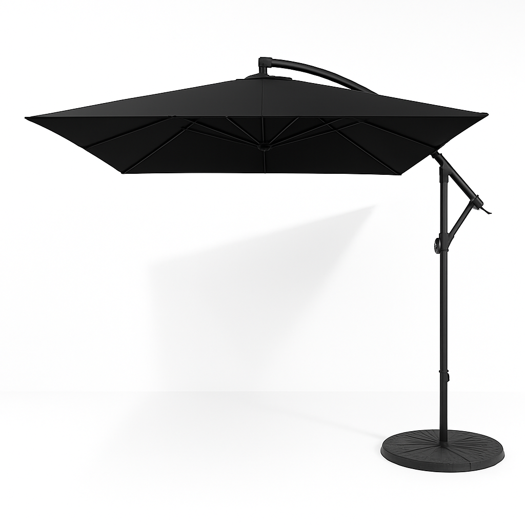 Садова парасолька WCG з поліестеру сталевою рамою регульований кут нахилу з чохлом 2,5х2,5 м Чорний (W-7055BL1) - фото 4 Садова парасолька WCG з поліестеру сталевою рамою регульований кут нахилу з чохлом 2,5х2,5 м Чорний (W-7055BL1) - фото 4