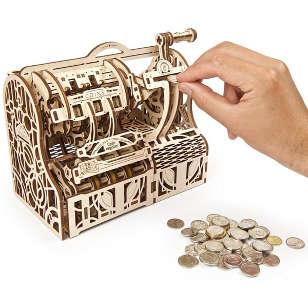 3D пазл механический UGEARS «Кассовый аппарат» - фото 7 3D пазл механический UGEARS «Кассовый аппарат» - фото 7