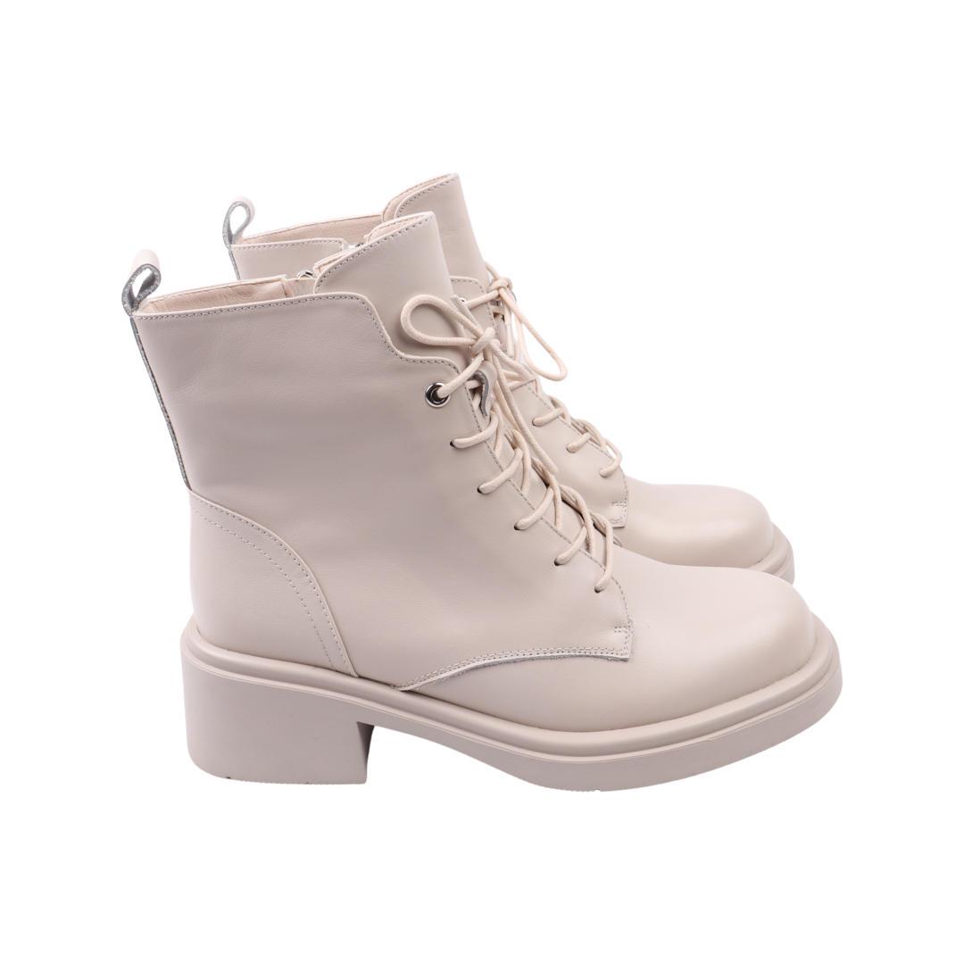 Ботинки женские Melanda из кожи р. 37 Молочный (37-22DHC)