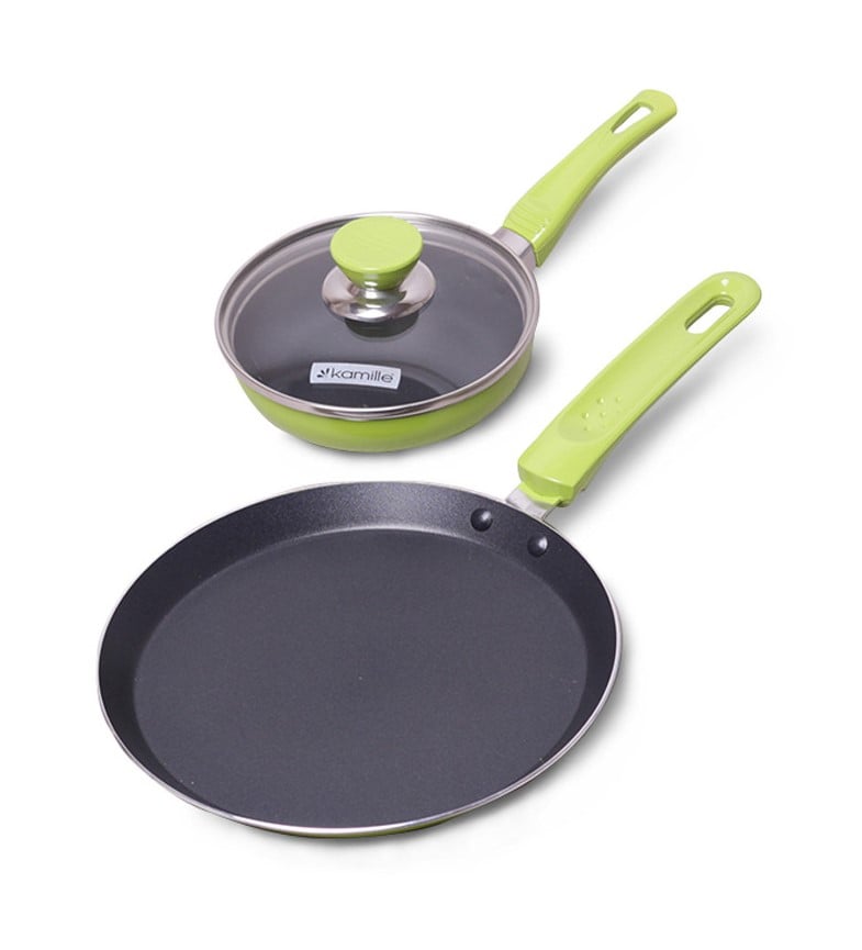 Набір сковорідок Kamille з антипригарним покриттям Зелений (KM-0615)