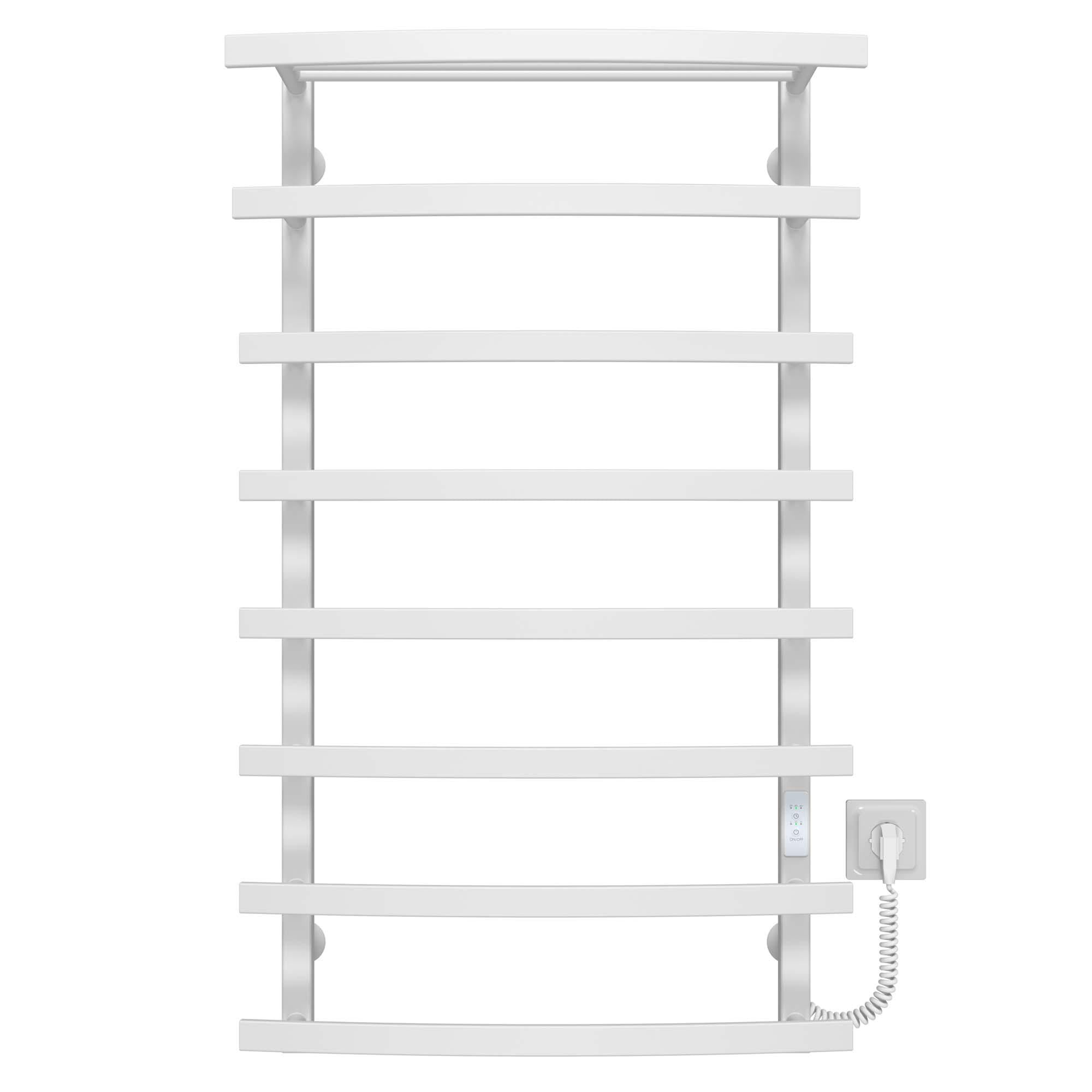 Полотенцесушитель электрический Deffi Lotos П8 WD04 правое подключение нержавеющая сталь 400х1000 мм Белый (A.LO.100.40.8.E.W.R.4)