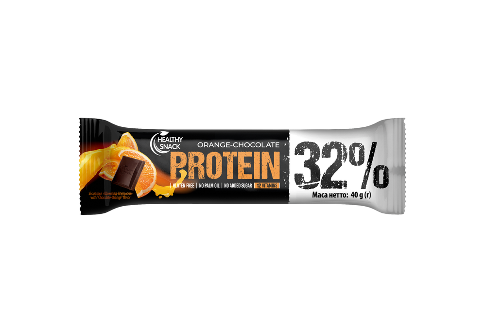 Батончик протеиновый Healthy Snack Шоколад-Апельсин в шоколадной глазури 40 г (COM10923)