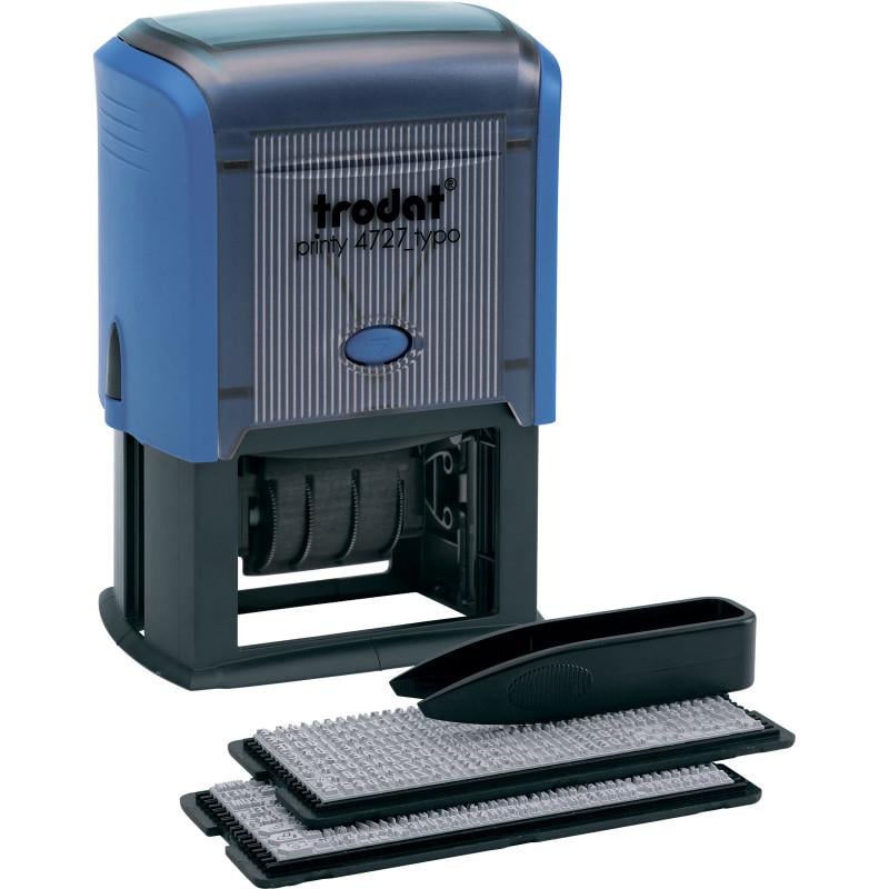 Датер Trodat Рrinty пластиковый со свободным полем 60х40 мм шрифт 4 мм Голубой (4727)