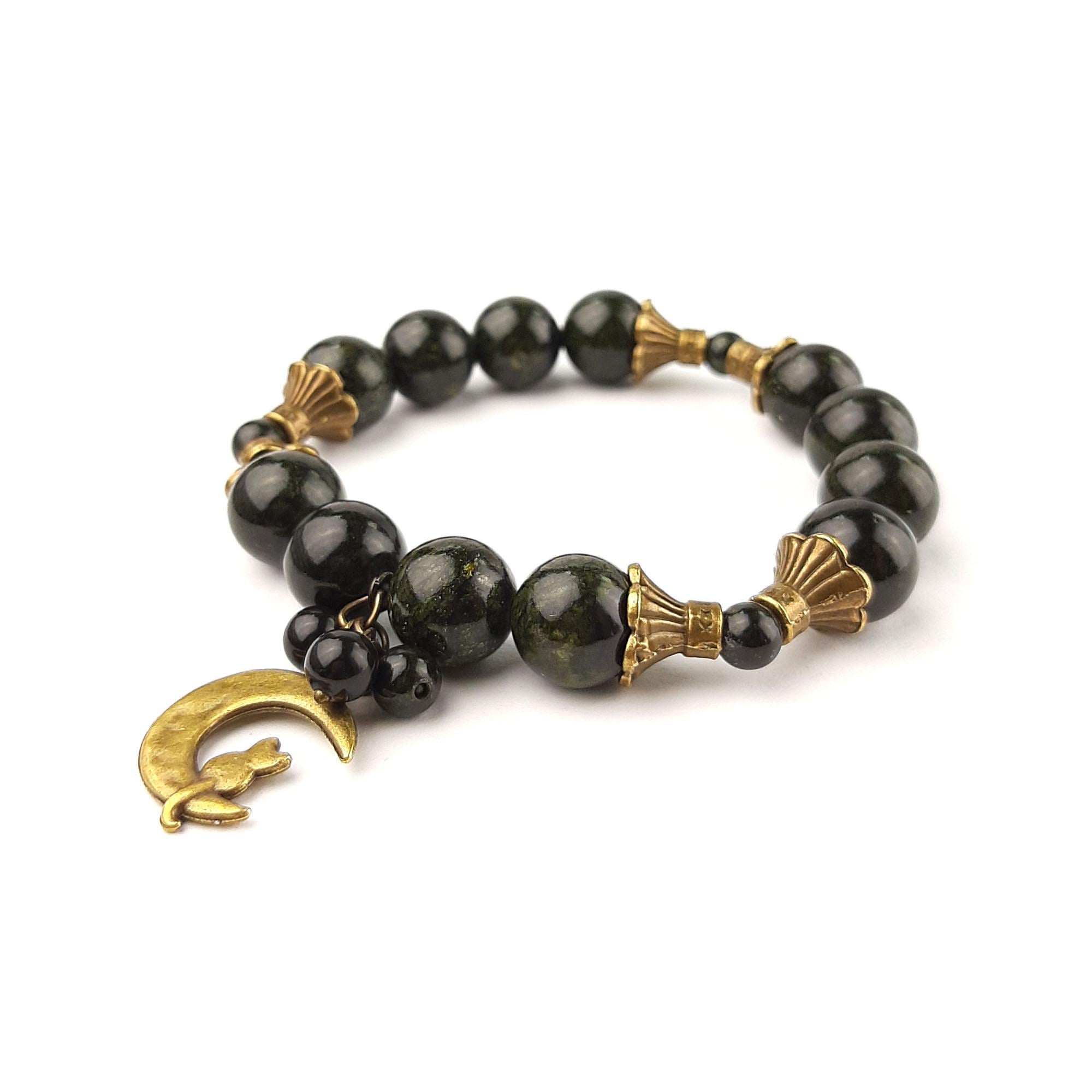 Браслет DARSANA Ніч з натурального каміння змійовик (DRSU005254)