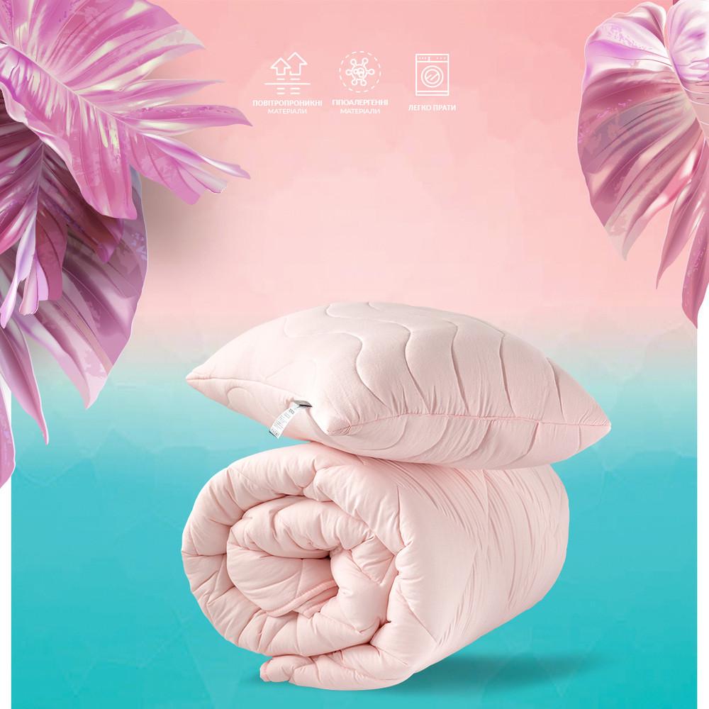 Набор одеяло и подушка IDEIA Tropical 140х210 см/50х70 см Пудровый (8-32432х001) - фото 2