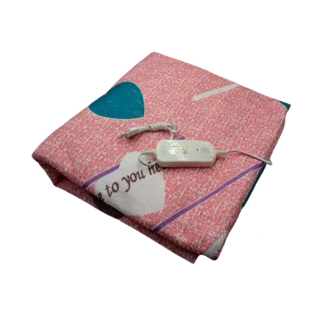 Электропростынь MHZ Electric Blanket 7421 150х170 см Розовый с сердечками
