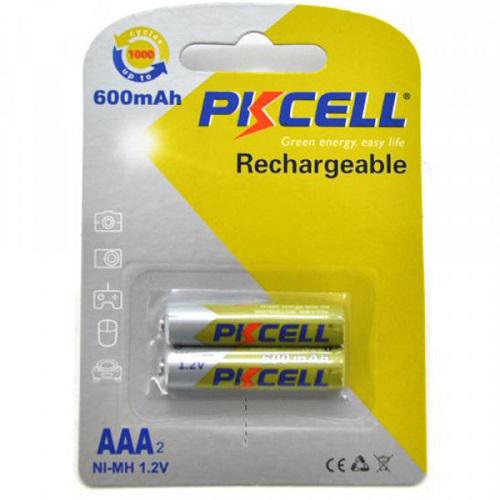 Аккумулятор PKCELL AAA/HR03 600 mAh NiMH Rechargeable Battery Blister 2 шт. (PC/AAA600-2BR)