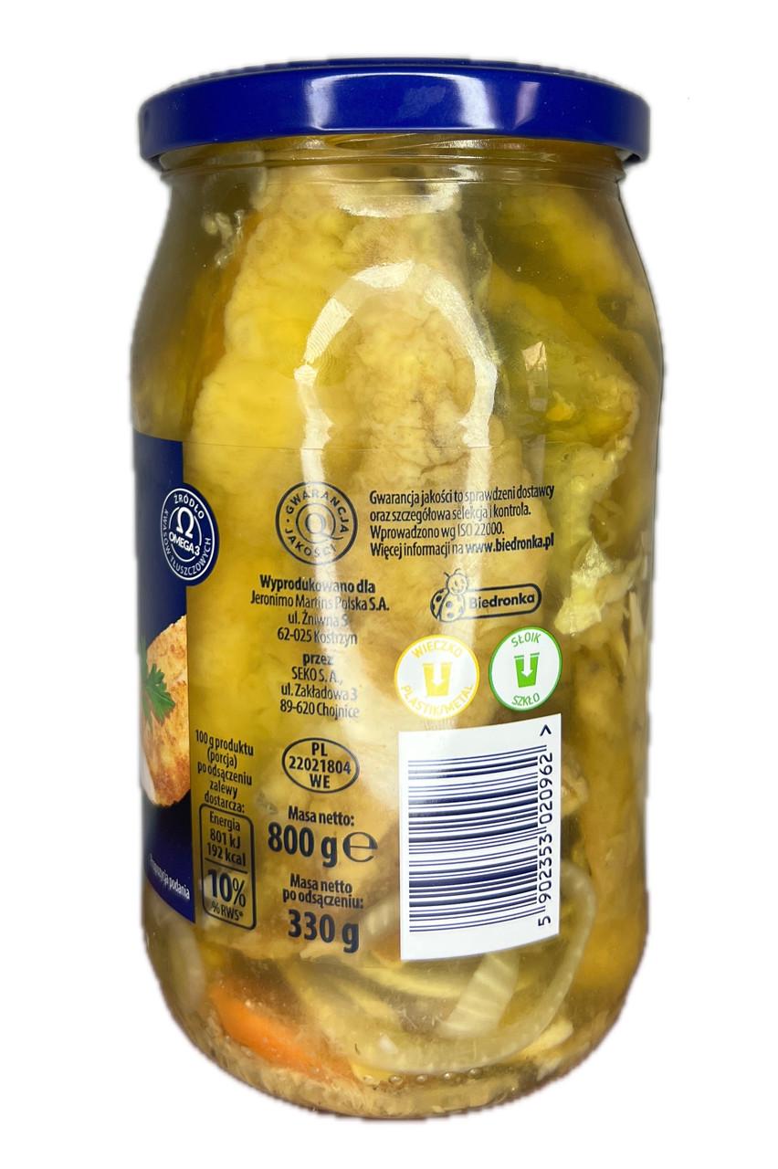 Оселедець смажений Marinero в оцтовому маринаді 800/330 г - фото 3 Оселедець смажений Marinero в оцтовому маринаді 800/330 г - фото 3