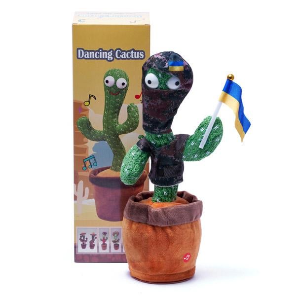 Интерактивная игрушка повторюшка Dancing Cactus Патриот Валера с подсветкой 32 см - фото 5