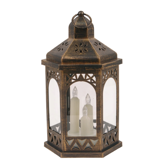 Свічник-ліхтар з 3 свічками LED OR-PL6047A Чорний з золотом (45470) - фото 1 Свічник-ліхтар з 3 свічками LED OR-PL6047A Чорний з золотом (45470) - фото 1