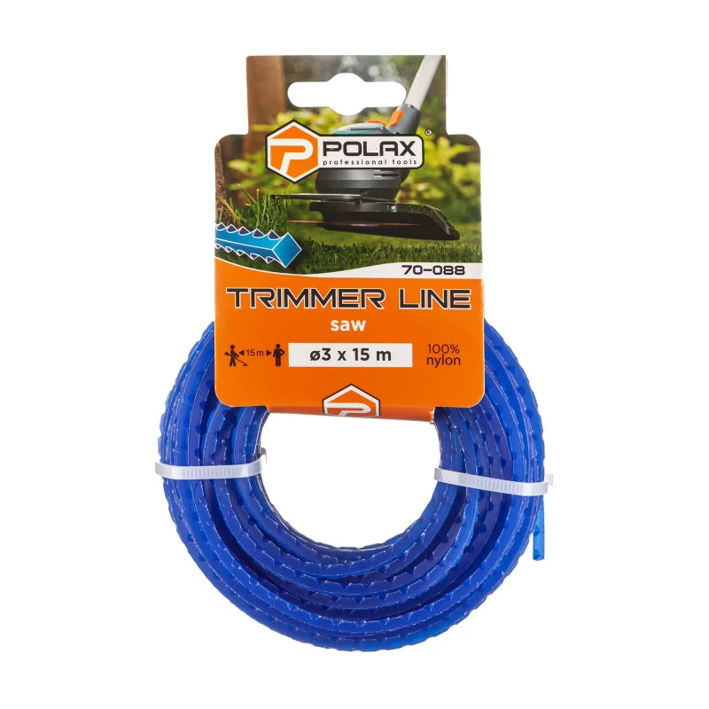 Жилка для триммера Polax "Пила" 3 мм 15 м (70-088)