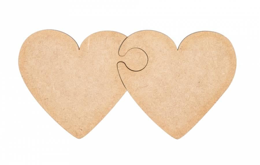 Набор заготовок для декупажа Rosa Talent Два сердца 14 2 шт. МДФ 20х10 см (4820149902630)