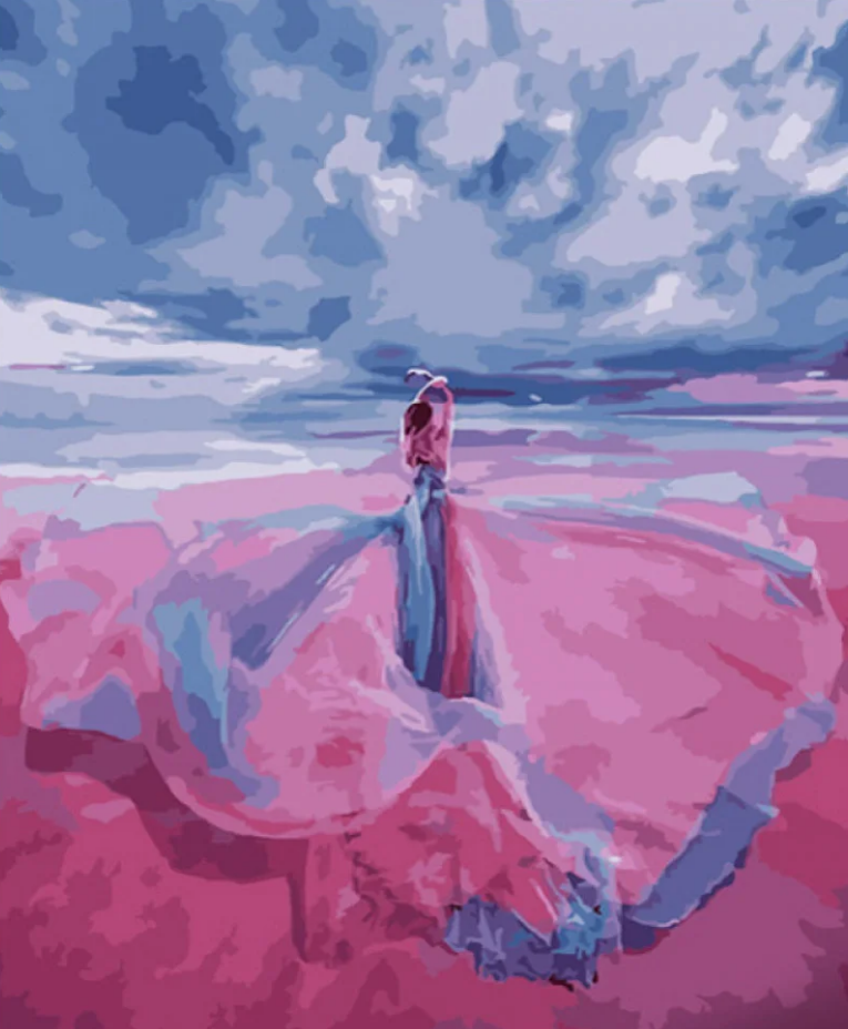 Картина по номерам Strateg Розовый танец 40x50 см (GS777)