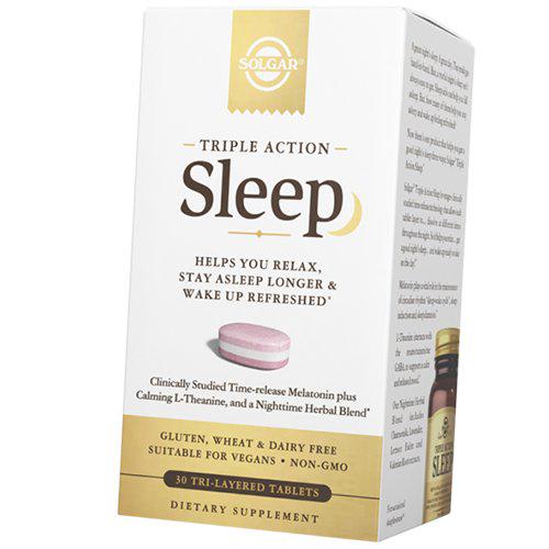 Растительный комплекс для сна, Triple Action Sleep, Solgar 30таб (71313045)