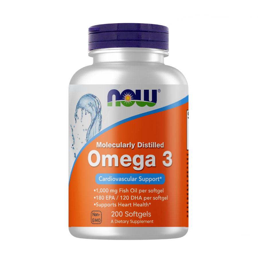 Рыбий жир NOW Foods Omega-3 1000 mg 200 капсул