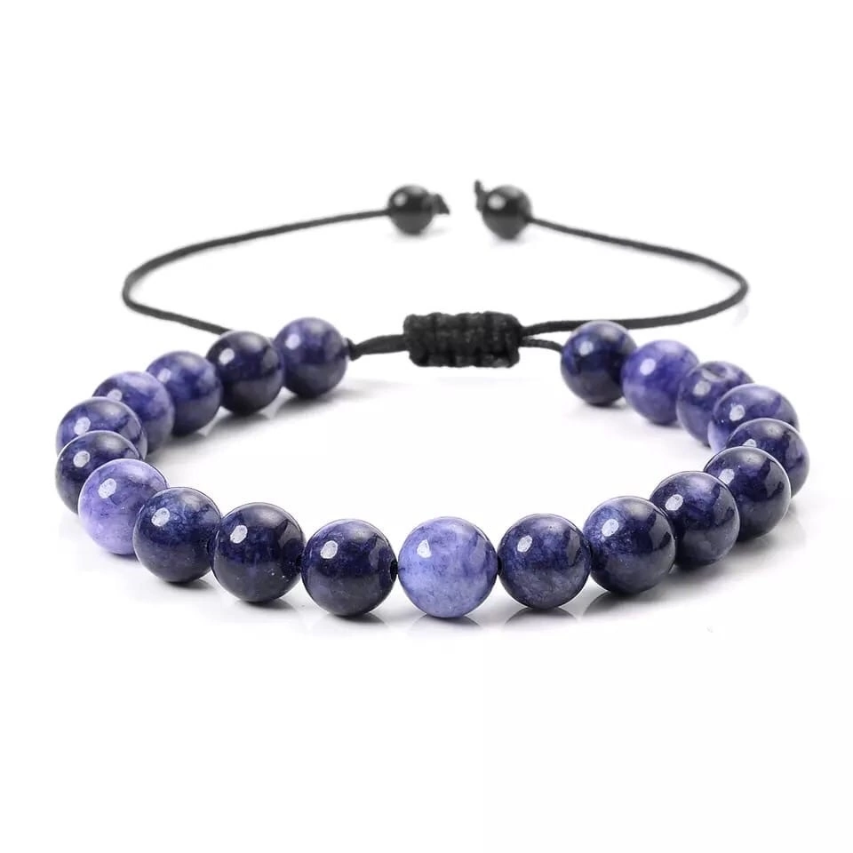 Браслет із содаліту на стяжці р. 21 (80131)