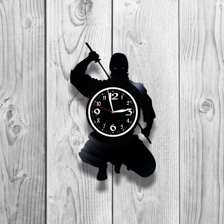 Часы настенные Ниндзя 0186 из виниловой пластинки
