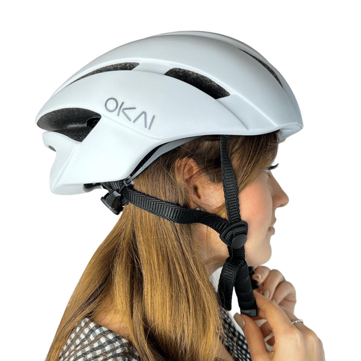 Спортивний шолом захисний OKAI L 56-62 см 260 г White (OKAIRH-LW) - фото 6