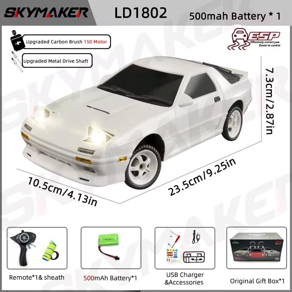 Машинка дрифт на радіокеруванні Mazda RX-7 (LD1802) - фото 6 Машинка дрифт на радіокеруванні Mazda RX-7 (LD1802) - фото 6