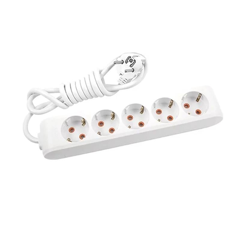 Подовжувач з заземленням та захисними шторками Panasonic X-tendia 2 м 5 гнізд Сірий (WLTB04522GR-UA1)