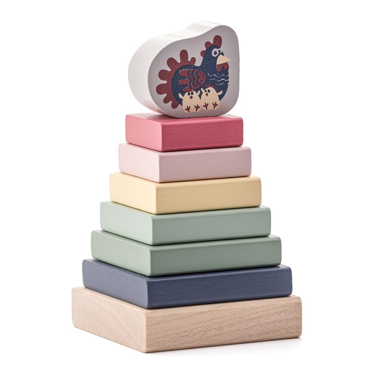 Игрушка деревянная пирамидка развивающая Cubika LD-20 (15894)