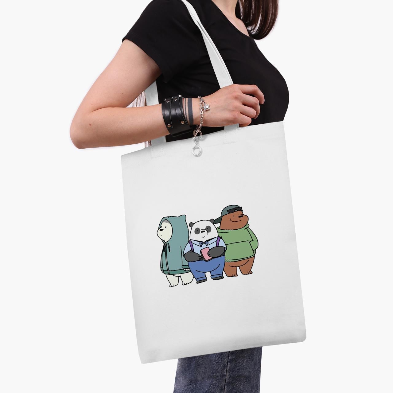 Эко сумка шоппер We Bare Bears 41x35 см Белый (9227-2898-WT1) Эко сумка шоппер We Bare Bears 41x35 см Белый (9227-2898-WT1)
