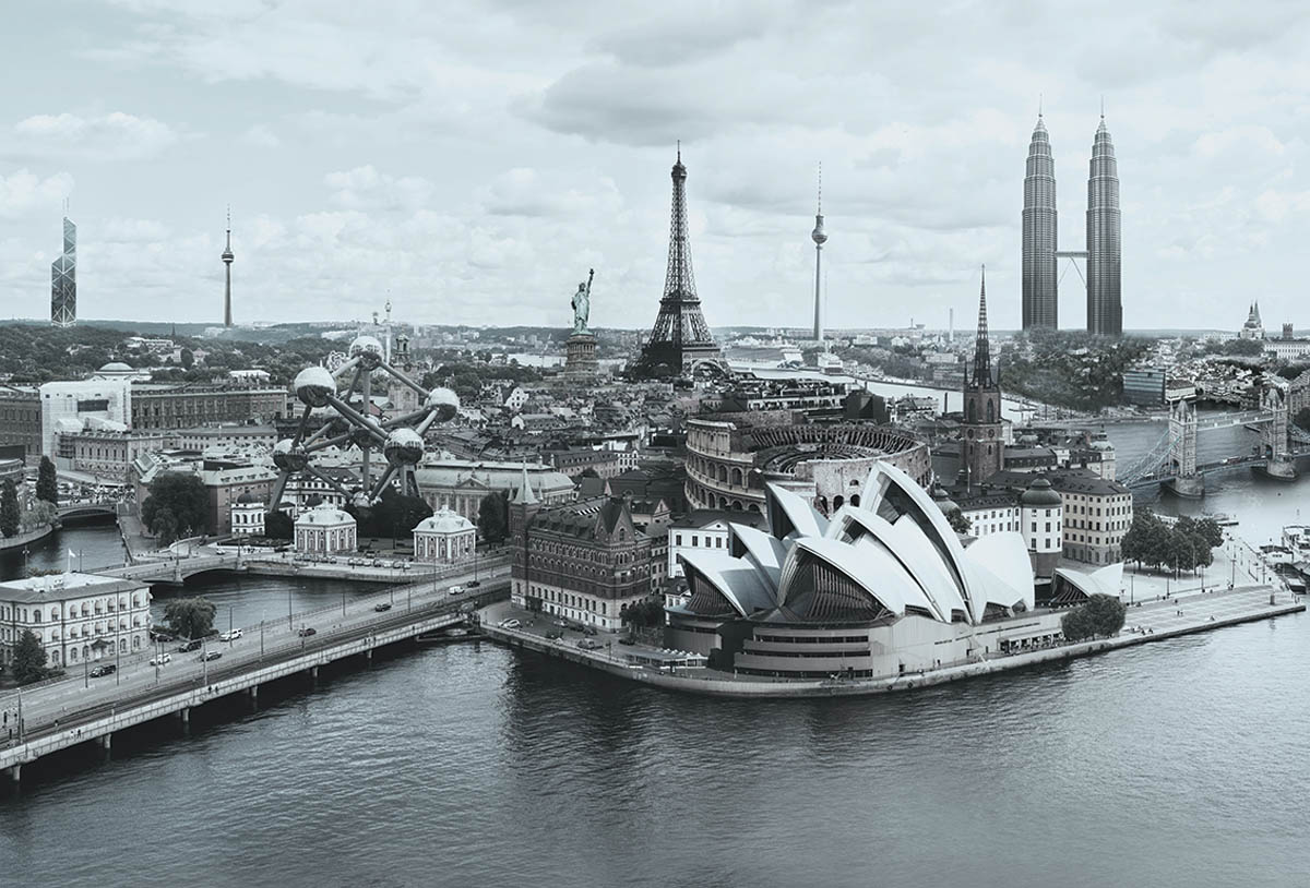 Фотообои WS Wallpaper Вид на город 392x270 см (251) Фотообои WS Wallpaper Вид на город 392x270 см (251)