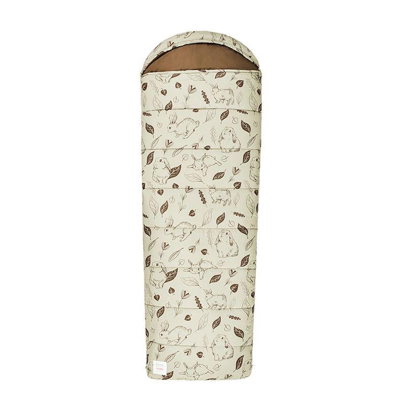 Спальный мешок-одеяло Naturehike левый с принтом 210/80 см -13/ 1/ 6 Бежевый (6975641886617)