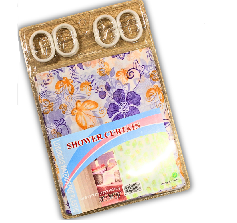 Занавеска/шторка для душа 182х182 см Бабочки в цветах
