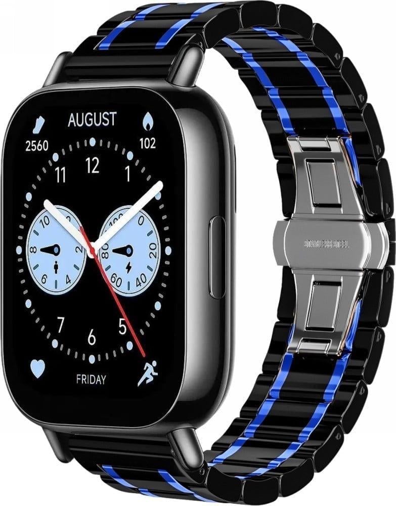 Ремінець керамічний Ceramo для Redmi Watch 5 Lite/5 Active Black Blue (40141-43)
