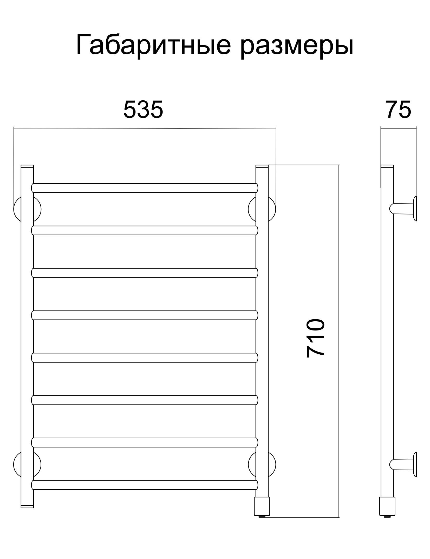 Полотенцесушитель электрический Теплый мир Лестница R 114 Вт 710х530х75 мм Серебряный/Металлик (1231267030) - фото 2