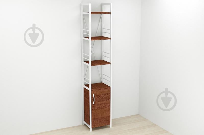 Этажерка 4/34 Ferrum-decor Серии Конект с тумбой  179x34x28 Белый ДСП Венге (FD1051)