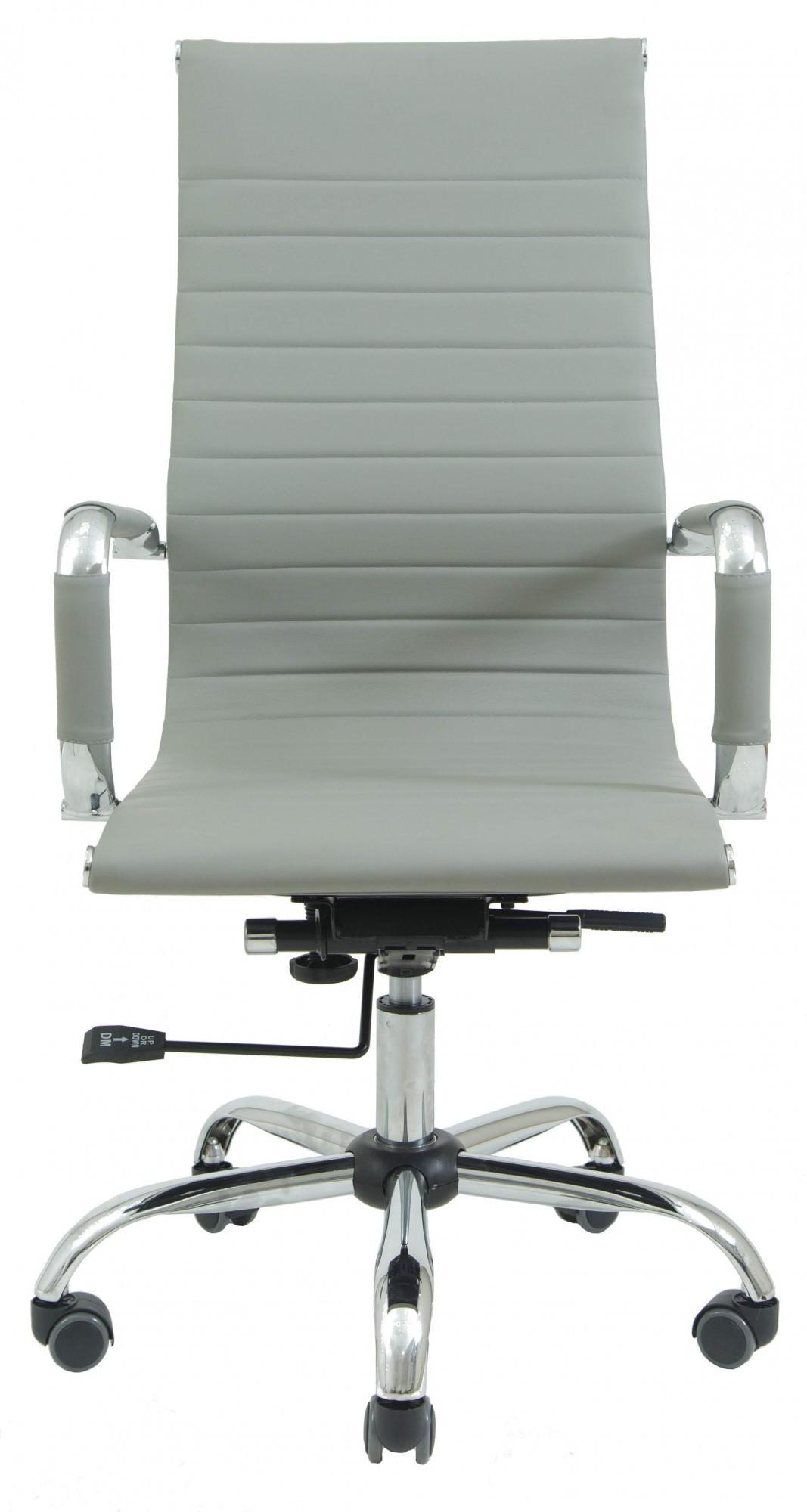 Крісло офісне комп'ютерне Bali Хром DeepTilt Сірий - фото 2