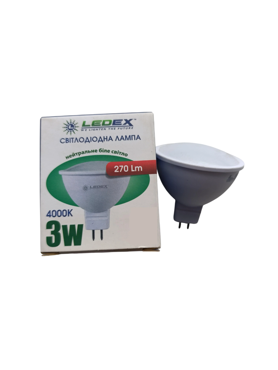 Світлодіодна лампа стельова Ledex Софіт MR16 3W GU5.3 4000K (101807)